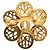 Spilla Fiore Chanel Gold CC placcata oro D'oro - vista 2
