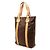 Céline Tote vertical de lona revestida Macadam marrón Celine Castaño - vista 2