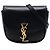 Borsa a tracolla Saint Laurent Kaia in pelle nera piccola con monogramma Nero