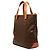 Céline Borsa verticale Celine in tela rivestita marrone Macadam - vista 2