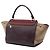Céline Celine Trapeze Satchel aus dreifarbigem Leder in Rot, Größe Medium Bordeaux - Ansicht 2