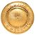 Spilla Chanel Gold CC con medaglione Sunburst placcata in oro D'oro