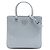 Prada Satchel aus blauem Spazzolato-Leder, Größe Medium Hellblau