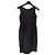 Dolce & Gabbana Schwarzes Kleid mit Leopardenmuster-Futter Leopardenprint