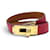 Hermès HERMES KELLY DOUBLE TOUR BRACELET IN SWIFT LEATHER RED H064642 S 16CM BANGLE  - view 1