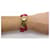 Hermès HERMES KELLY DOUBLE TOUR BRACELET IN SWIFT LEATHER RED H064642 S 16CM BANGLE  - view 10