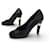 CHAUSSURES CHANEL ESCARPINS G31264 37.5 EN CUIR IRISE ET SATIN NOIR SHOES  - vue 1