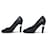 CHAUSSURES CHANEL ESCARPINS G31264 37.5 EN CUIR IRISE ET SATIN NOIR SHOES  - vue 2
