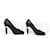 CHAUSSURES CHANEL ESCARPINS G31264 37.5 EN CUIR IRISE ET SATIN NOIR SHOES  - vue 3