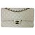Camera Borsa a Spalla Chanel Caviar Matelassé Medium Double Flap Bianca Bianco