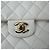 Camera Borsa a Spalla Chanel Caviar Matelassé Medium Double Flap Bianca Bianco - vista 7