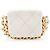 Gabrielle Mini borsa a tracolla Chanel in agnello con bordo a catena Bianco - vista 3