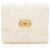 Portafoglio compatto Boy in pelle caviar Chanel Bianco