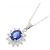 Autre Marque Collana in Zaffiro e Diamante Pt900 Pt850 Argento - vista 3