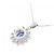 Autre Marque Collana in Zaffiro e Diamante Pt900 Pt850 Argento - vista 4