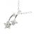 Autre Marque Collana a Fiore con Diamanti in Oro Bianco Au750 Argento - vista 3