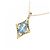 Autre Marque Collana con diamante e topazio blu Au750 - vista 3