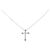 Autre Marque Collana a Croce con Diamanti in Platino Argento
