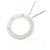Colar Cartier Love Half Diamond 750 Ouro Branco Prata - vista 3