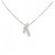 Autre Marque Diamant-Halskette Pt900 Pt850 Silber