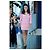 Chanel Rosa Tweed Kleid mit Kristallen Pink Weiß Silber Hardware - Ansicht 6