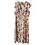 Autre Marque Cremefarbenes Midi-Kleid mit Blumenprint Rot Roh