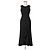 Autre Marque Vera Wang Schwarzes Rüschen-Maxikleid