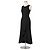 Autre Marque Vera Wang Schwarzes Rüschen-Maxikleid - Ansicht 2