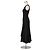 Autre Marque Vera Wang Schwarzes Rüschen-Maxikleid - Ansicht 3