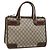 Borsa GUCCI GG Supreme Web Sherry Line PVC Beige Oro Auth 185508 D'oro