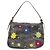 FENDI Borsa a tracolla Floral Mamma Baguette in feltro Grigio Argento Autentica 185390SAM Marrone - vista 2