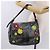 FENDI Borsa a tracolla Floral Mamma Baguette in feltro Grigio Argento Autentica 185390SAM Marrone - vista 23