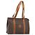 Céline CELINE Macadam Canvas Tote Bag PVC Leder Braun Gold Authentisch ep14781 Golden