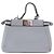 FENDI Schultertasche aus Leder 2way Hellblau Silber Auth bs35546 - Ansicht 2