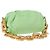 BOTTEGA VENETA Borsa a Spalla The Chain Pouch in Pelle Verde Oro Auth 185412SAM D'oro