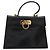 Bolso Salvatore Ferragamo Gancini de Cuero 2way Negro Oro Auth BA13314 Dorado - vista 13