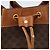 Céline Borsa a Spalla CELINE Macadam Canvas PVC Pelle Marrone Oro Auth 185071 D'oro - vista 10