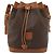 Céline Borsa a Spalla CELINE Macadam Canvas PVC Pelle Marrone Oro Auth 185071 D'oro - vista 13