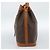 Céline Borsa a Spalla CELINE Macadam Canvas PVC Pelle Marrone Oro Auth 185071 D'oro - vista 4