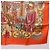 Hermès Foulard HERMES Carre 90 ""MAHARAJAS"" Seta Arancione Autentico am11861M - vista 10