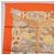 Hermès Foulard HERMES Carre 90 ""MAHARAJAS"" Seta Arancione Autentico am11861M - vista 16