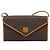Céline Borsa a Spalla CELINE in Tela Macadam PVC Pelle Marrone Oro Auth bs35555 D'oro - vista 13