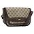 Borsa a tracolla GUCCI GG Supreme PVC Beige Oro Auth ep14725 D'oro