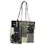 Borsa Tote Patchwork CHANEL in gomma Nero Argento CC Auth 183715SAV