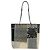 Borsa Tote Patchwork CHANEL in gomma Nero Argento CC Auth 183715SAV - vista 13