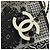 Borsa Tote Patchwork CHANEL in gomma Nero Argento CC Auth 183715SAV - vista 19