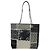 Borsa Tote Patchwork CHANEL in gomma Nero Argento CC Auth 183715SAV - vista 2