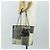 Borsa Tote Patchwork CHANEL in gomma Nero Argento CC Auth 183715SAV - vista 27