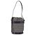 Borsa a Spalla FENDI Zucchino Canvas Navy Silver Auth 185672A Argento Blu navy