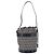 Borsa a Spalla FENDI Zucchino Canvas Navy Silver Auth 185672A Argento Blu navy - vista 2